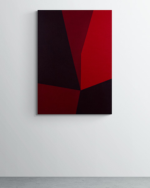 KH#225: Abstract Painting in Red and Black � Rhythm and Chromatic Tension