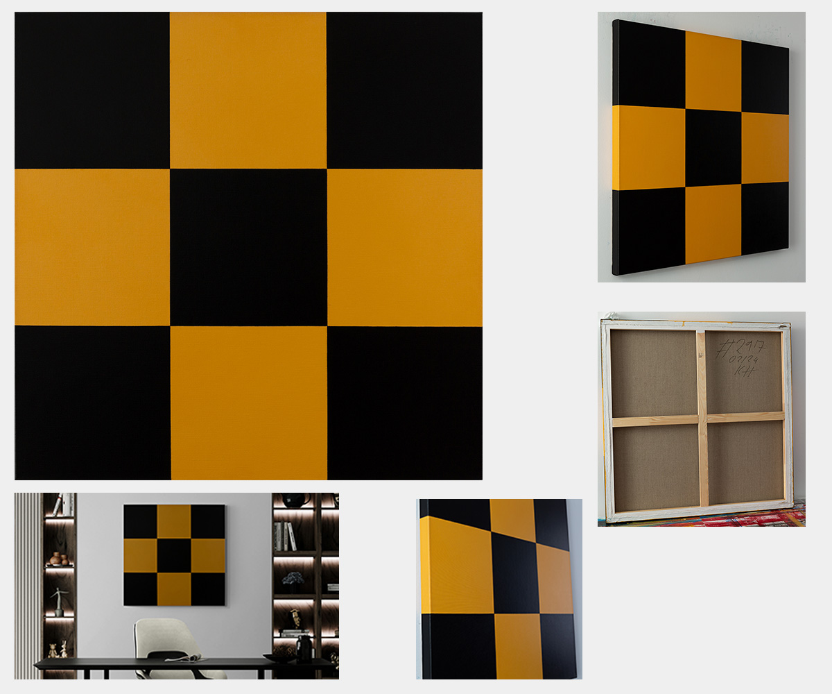 Gemaelde: Quadrate konstruktiv Farbfeld minimalistisch KH#297