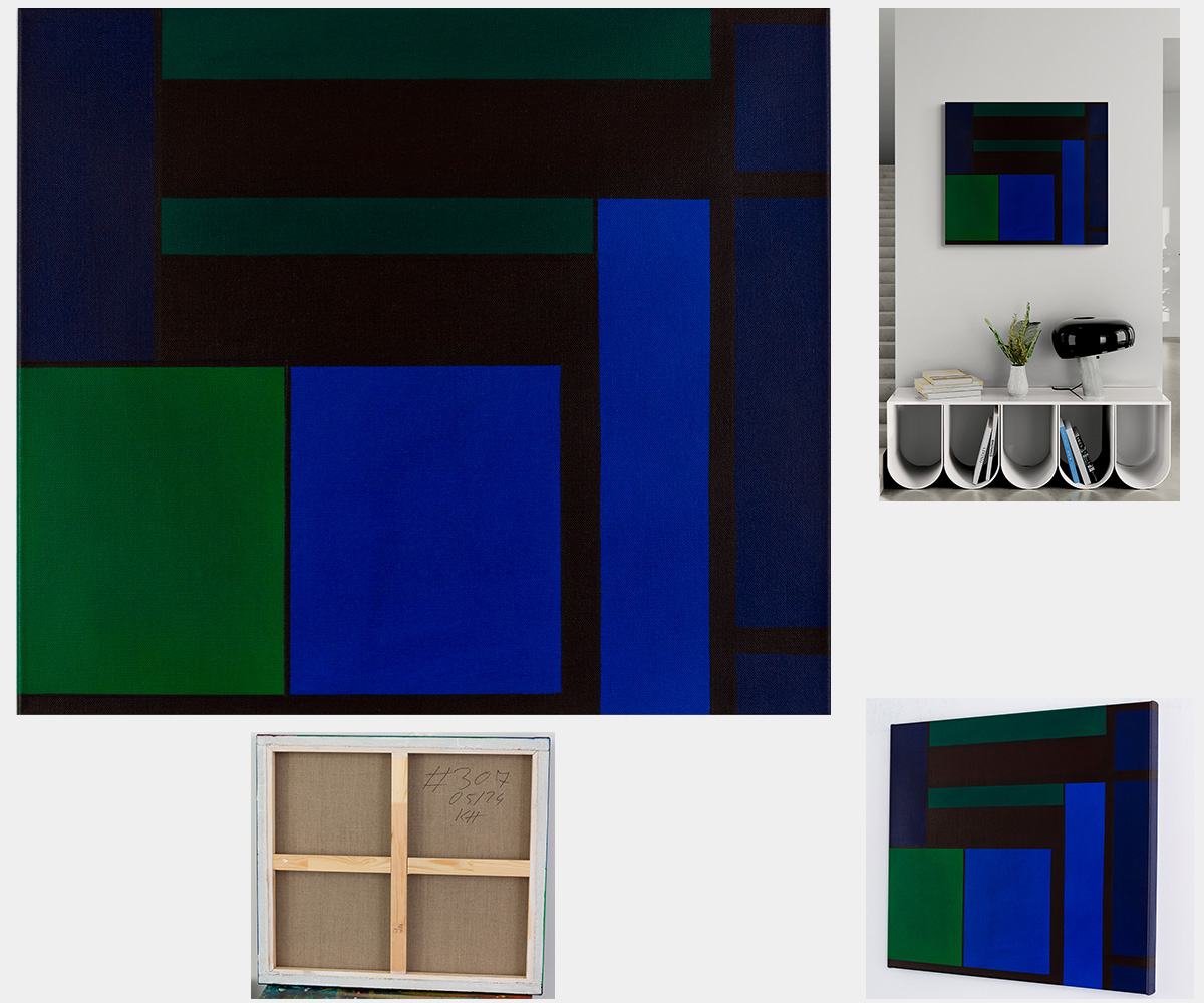 Painting: abstract constructive minimalism KH#307
