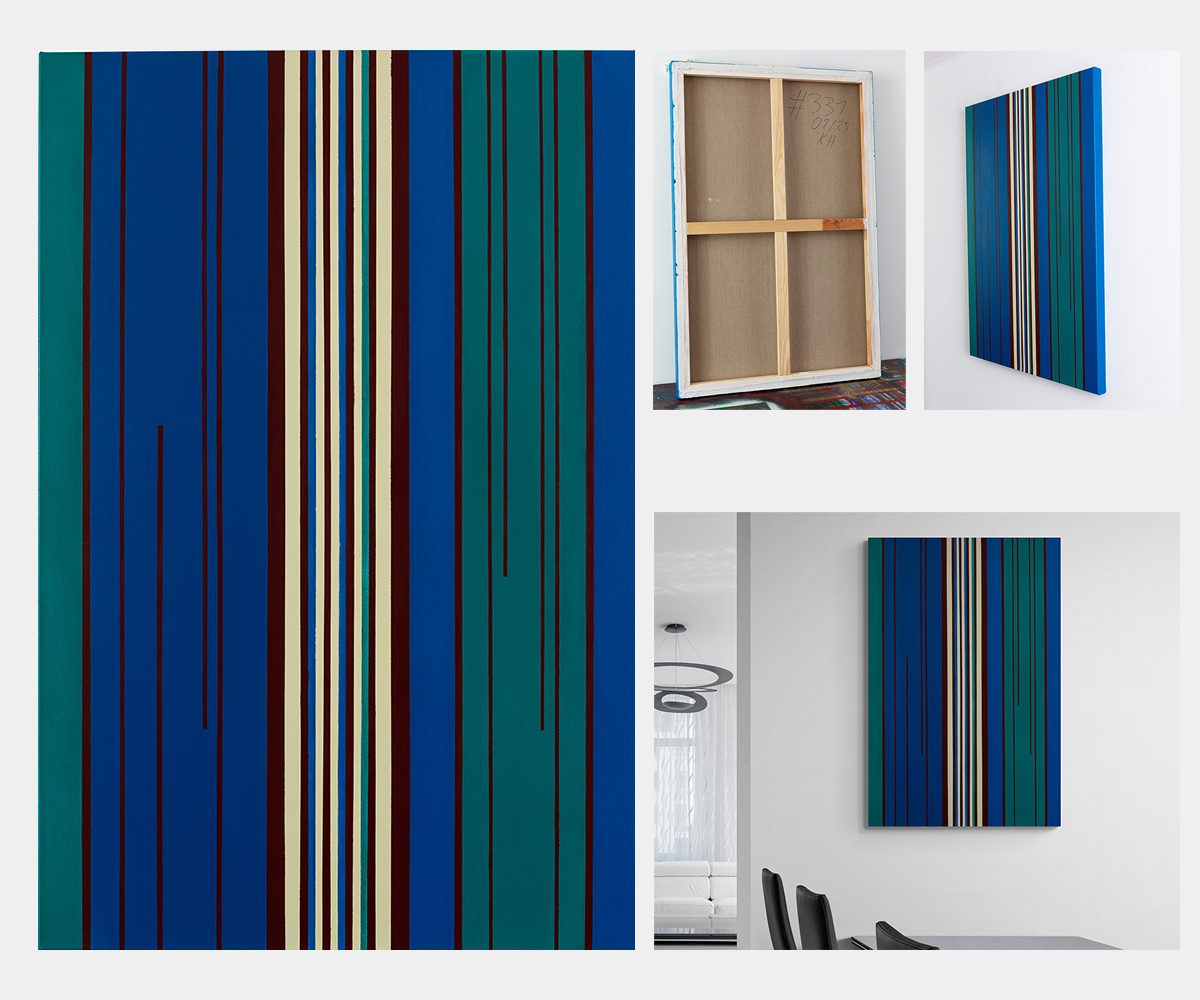 Painting: abstract stripes minimalism KH#331