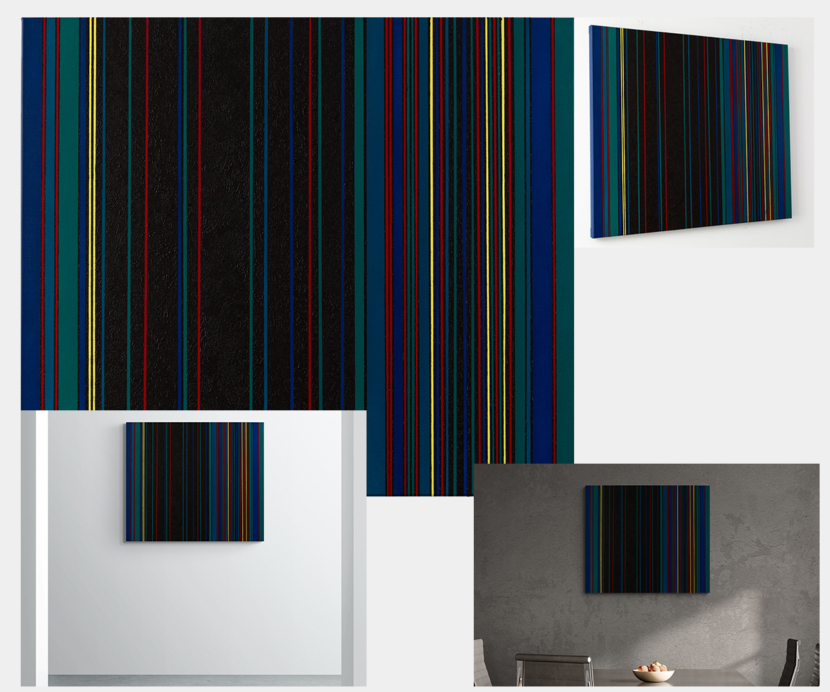 Painting: abstract stripes minimalism KH#334