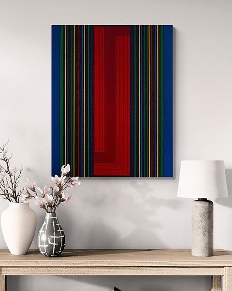 Painting: abstract stripes minimalism KH#342